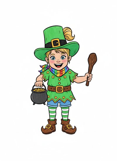 Ashley's Leprechaun Adventure 🌈 - Classic Coloring Book
