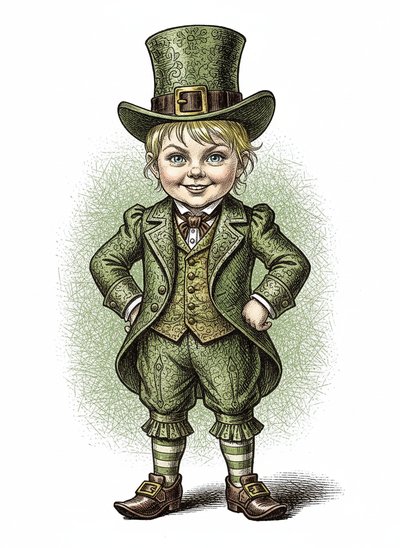 Ashley's Leprechaun Adventure 🌈 - Victorian Illustration