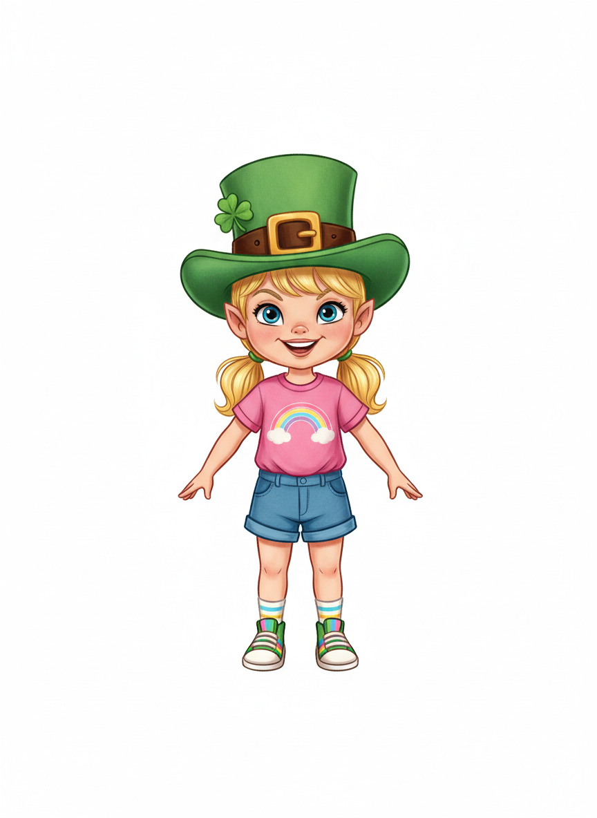 Lucky Ashley Leprechaun - Vintage Storybook