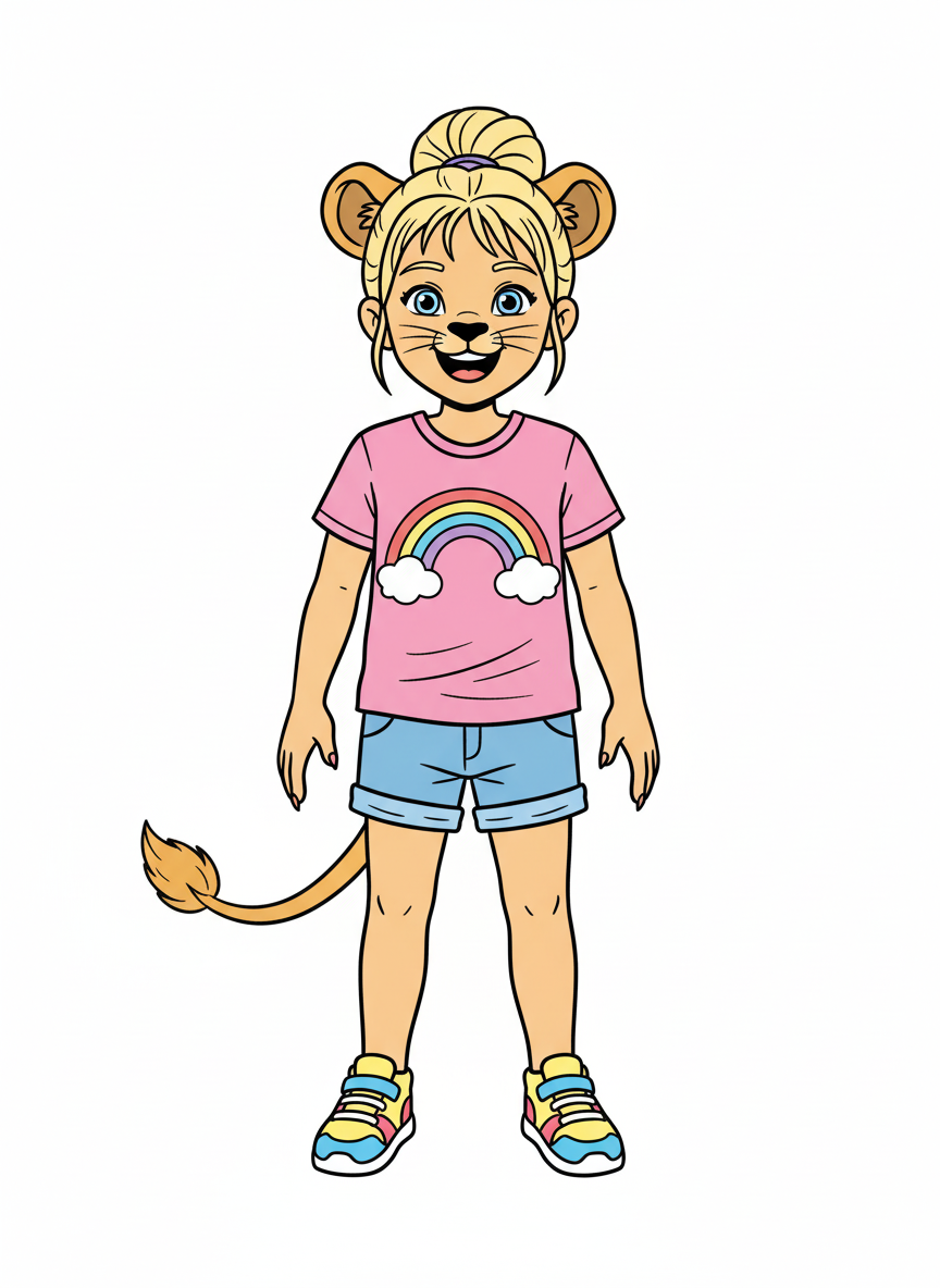 Ashley the Mighty Lion - Classic Coloring Book
