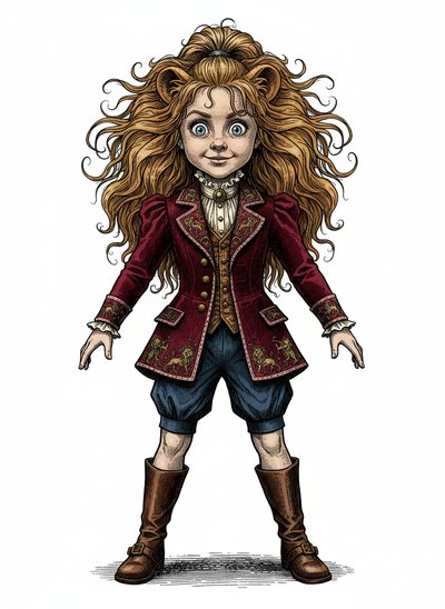 My Little Lion Queen 🦁 - Victorian Illustration