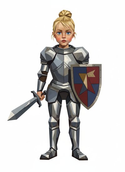 Ashley's Knightly Adventure 🌟 - Cubist Painting