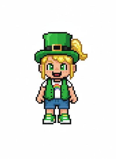 Ashley's Leprechaun Adventure 🌈 - Pixel Art