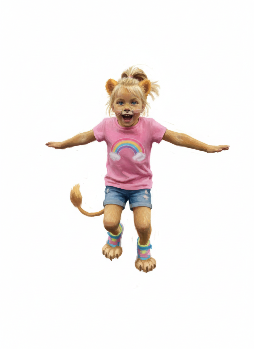 Ashley the Mighty Lion - Impressionist Painting