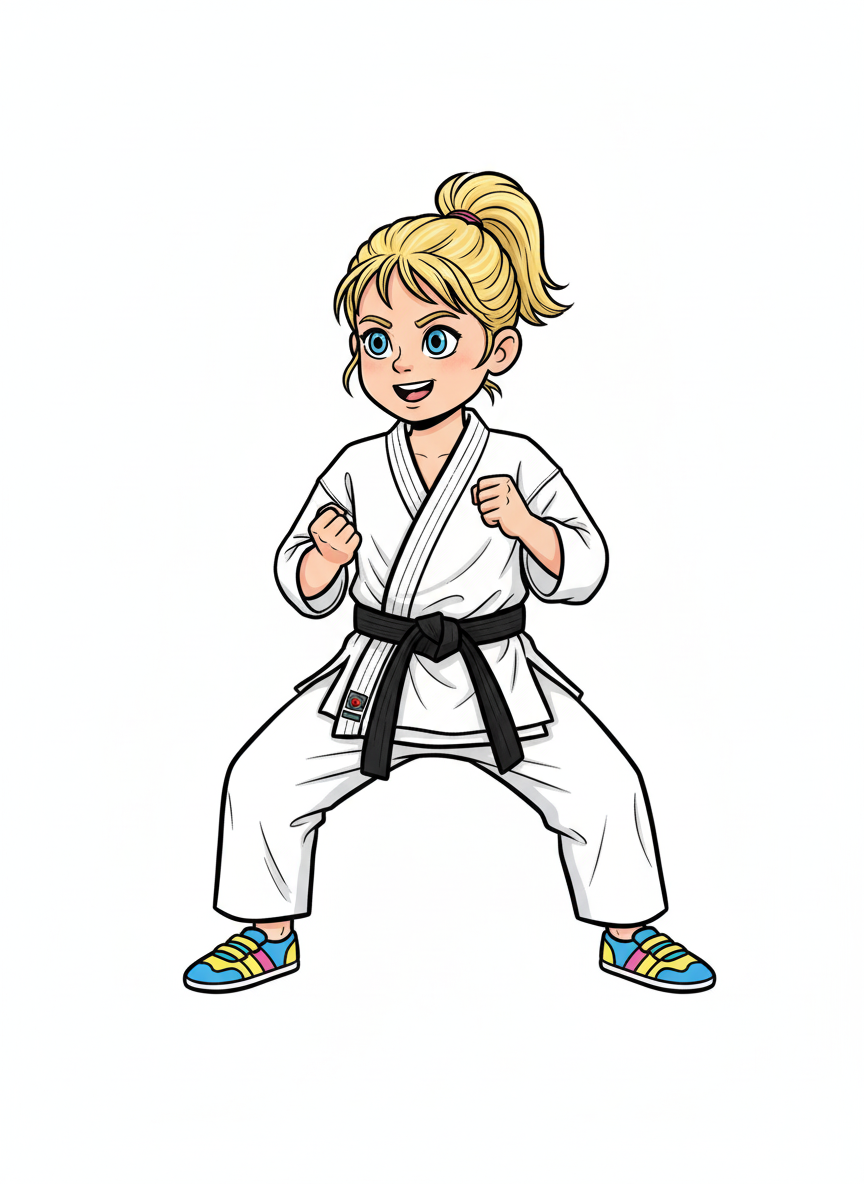 Ashley the Karate Kid - Classic Coloring Book