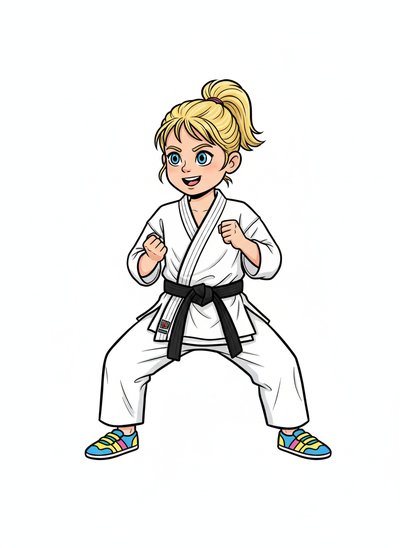 Ashley's Karate Adventure 🥋 - Classic Coloring Book