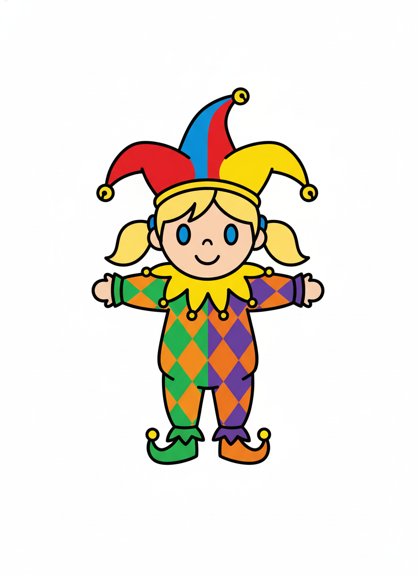 Ashley the Joyful Jester - Preschool Simple
