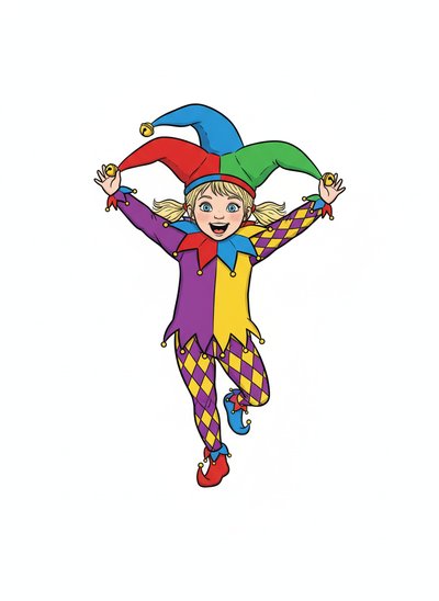 Ashley's Jester Jubilee 🎉 - Classic Coloring Book