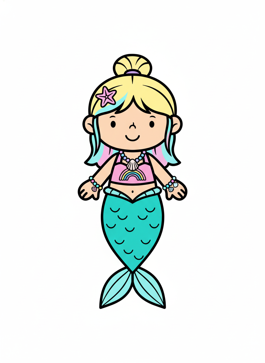 Mermaid Ash - Preschool Simple