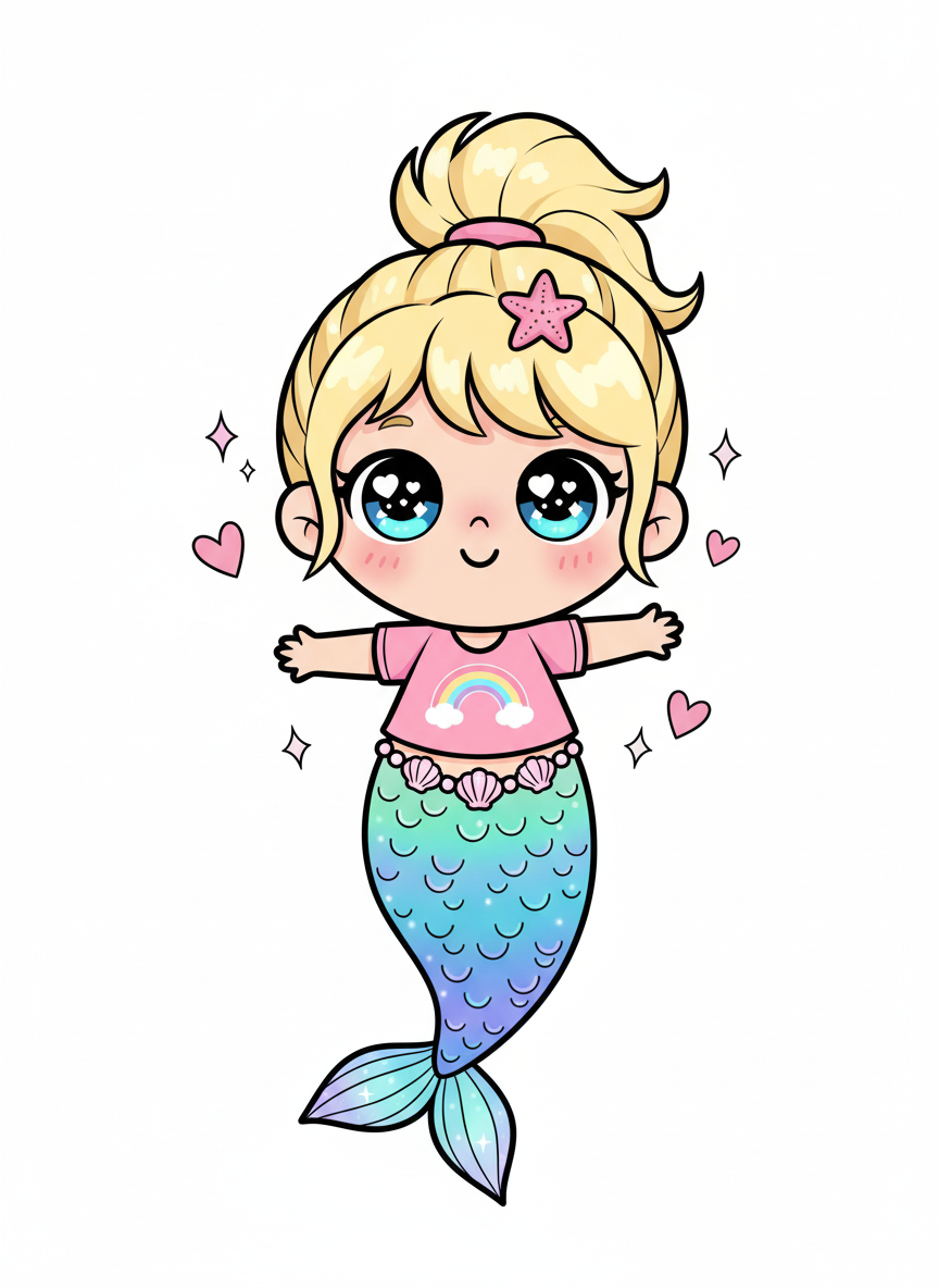 Mermaid Ash - Kawaii Cute