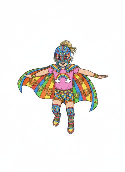 Ashley the Luchadora 🌟 - Classic Coloring Book