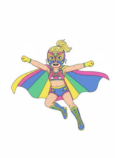 Ashley the Luchadora 🌟 - Minimalist