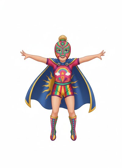 Ashley the Luchadora 🌟 - Vintage Storybook