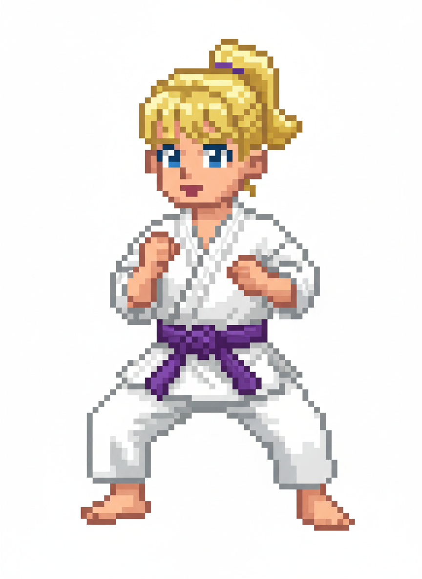 Ashley the Karate Kid - Pixel Art