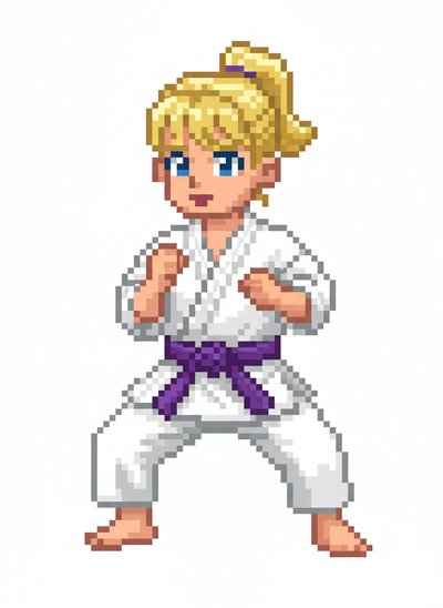 Ashley's Karate Adventure 🥋 - Pixel Art