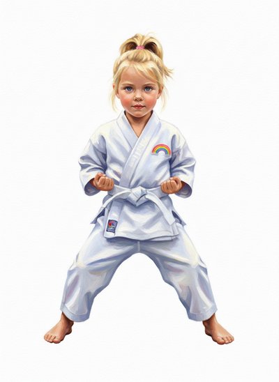 Ashley's Karate Adventure 🥋 - Impressionist Painting