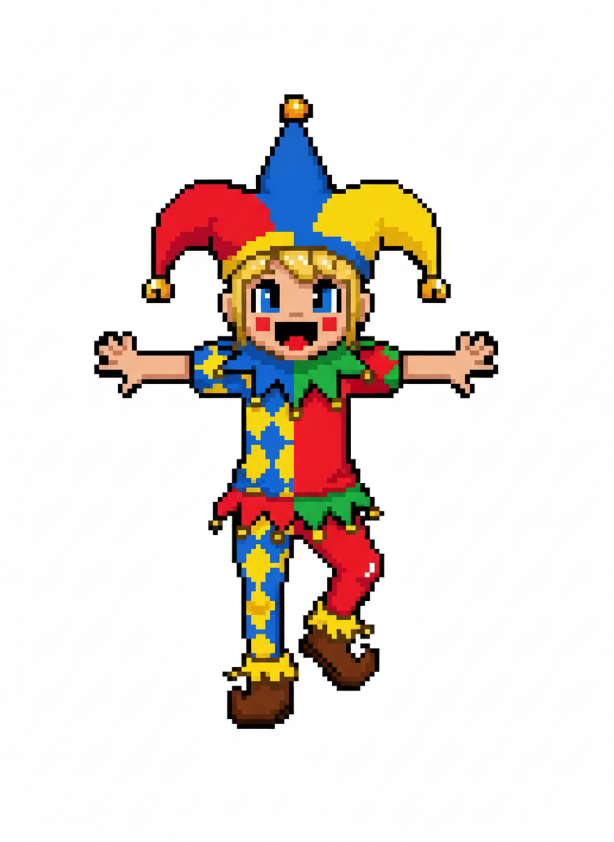 Ashley the Joyful Jester - Pixel Art