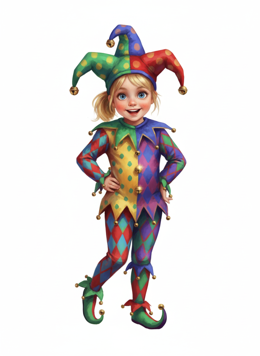 Ashley the Joyful Jester - Impressionist Painting
