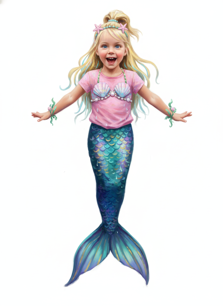 Mermaid Ash - Impressionist Painting