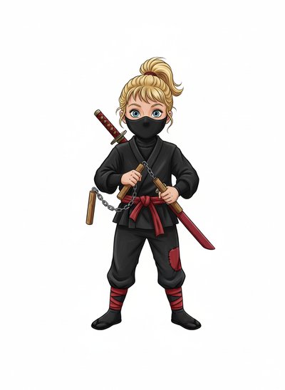 Ashley's Ninja Adventures 🥷 - Vintage Storybook