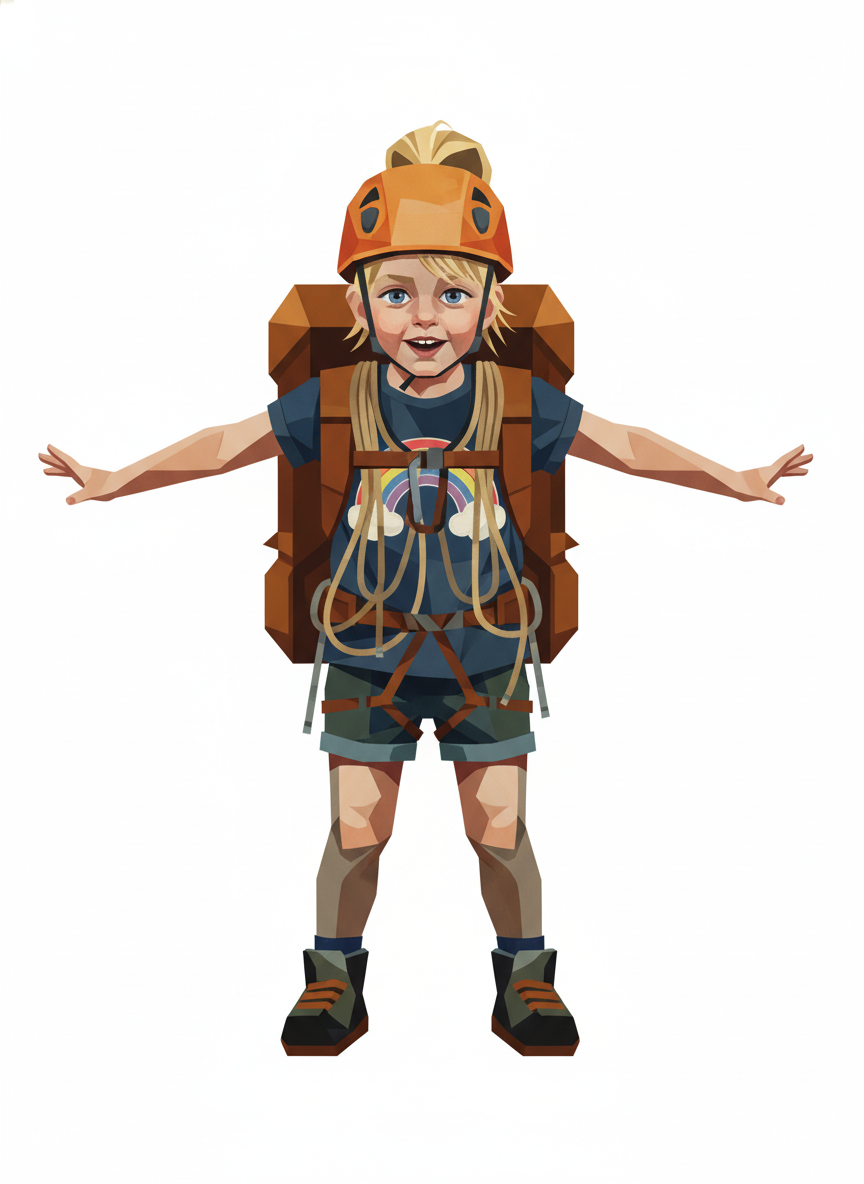 Ashley the Ascender - Cubist Painting