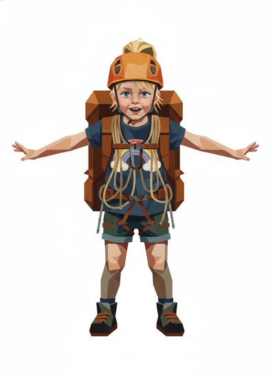 Ashley's Alpine Adventures 🎒 - Cubist Painting