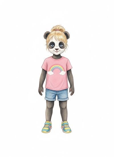 Ashley the Panda Princess 🐼 - Gentle Pencil