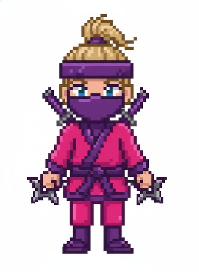 Ashley's Ninja Adventures 🥷 - Pixel Art