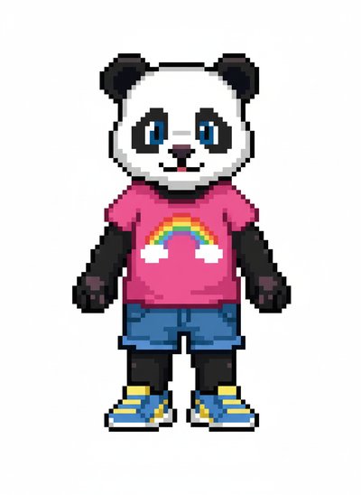 Ashley the Panda Princess 🐼 - Pixel Art