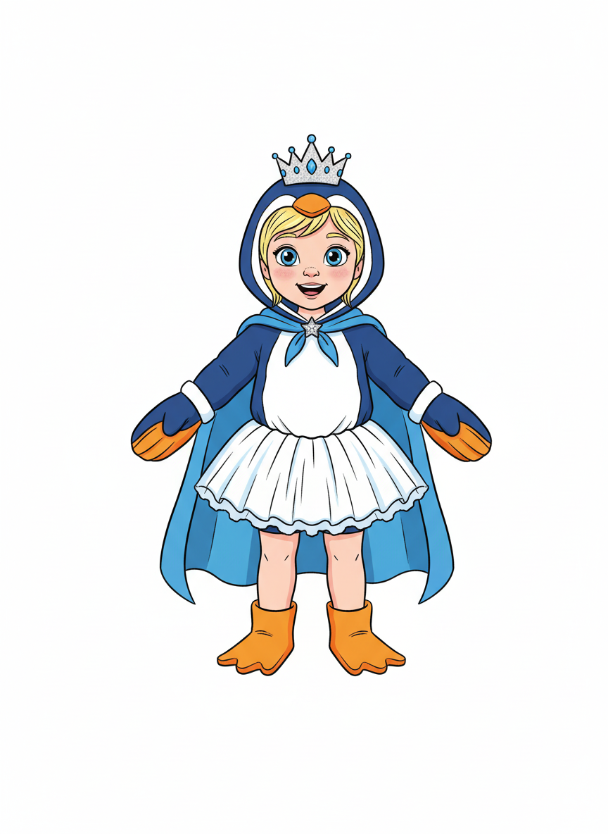 Ashley the Penguin Princess - Classic Coloring Book