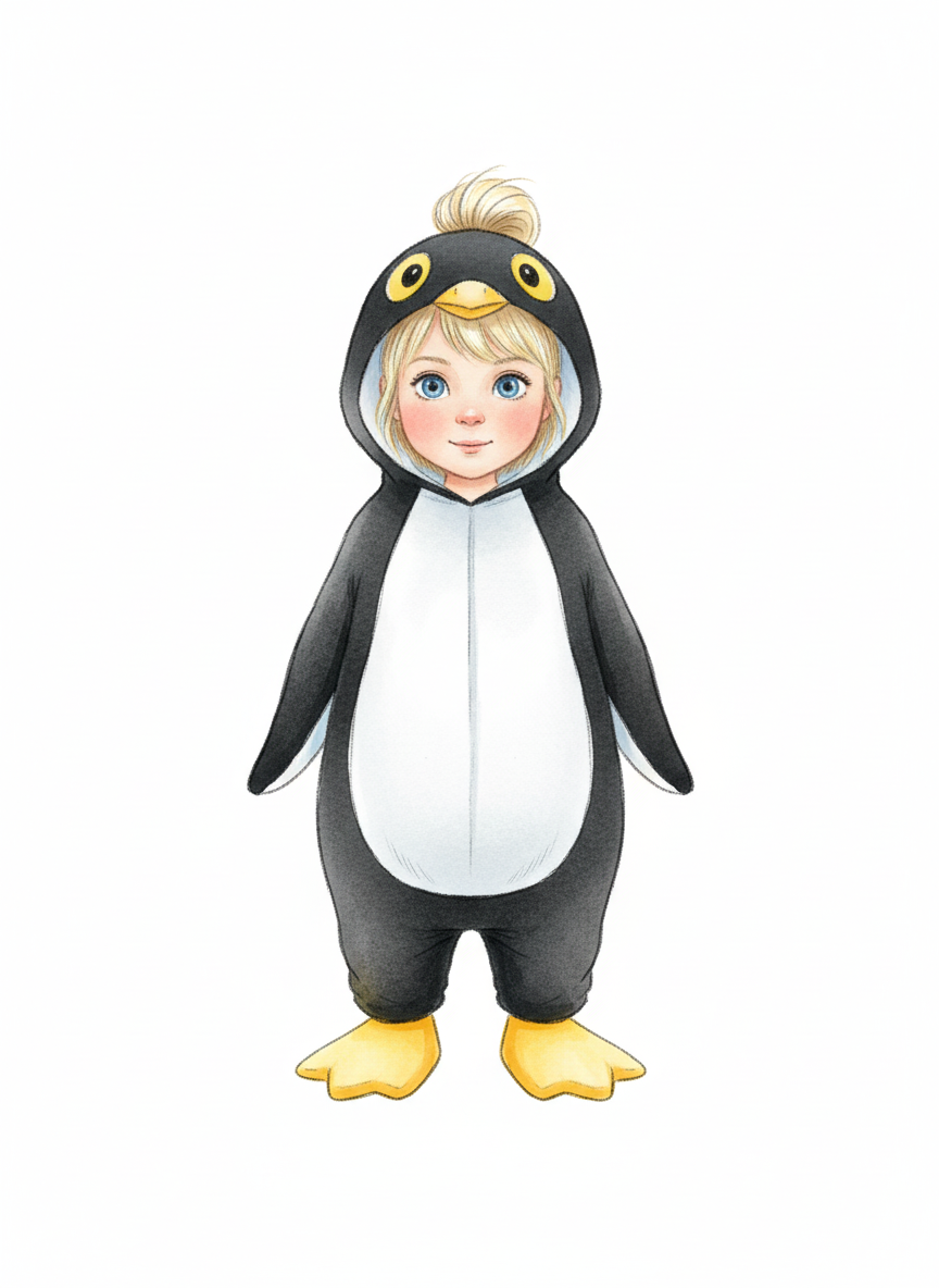 Ashley the Penguin Princess - Gentle Pencil