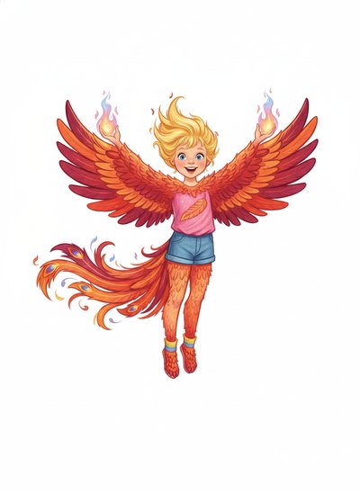 My Girl the Phoenix 🌟 - Vintage Storybook