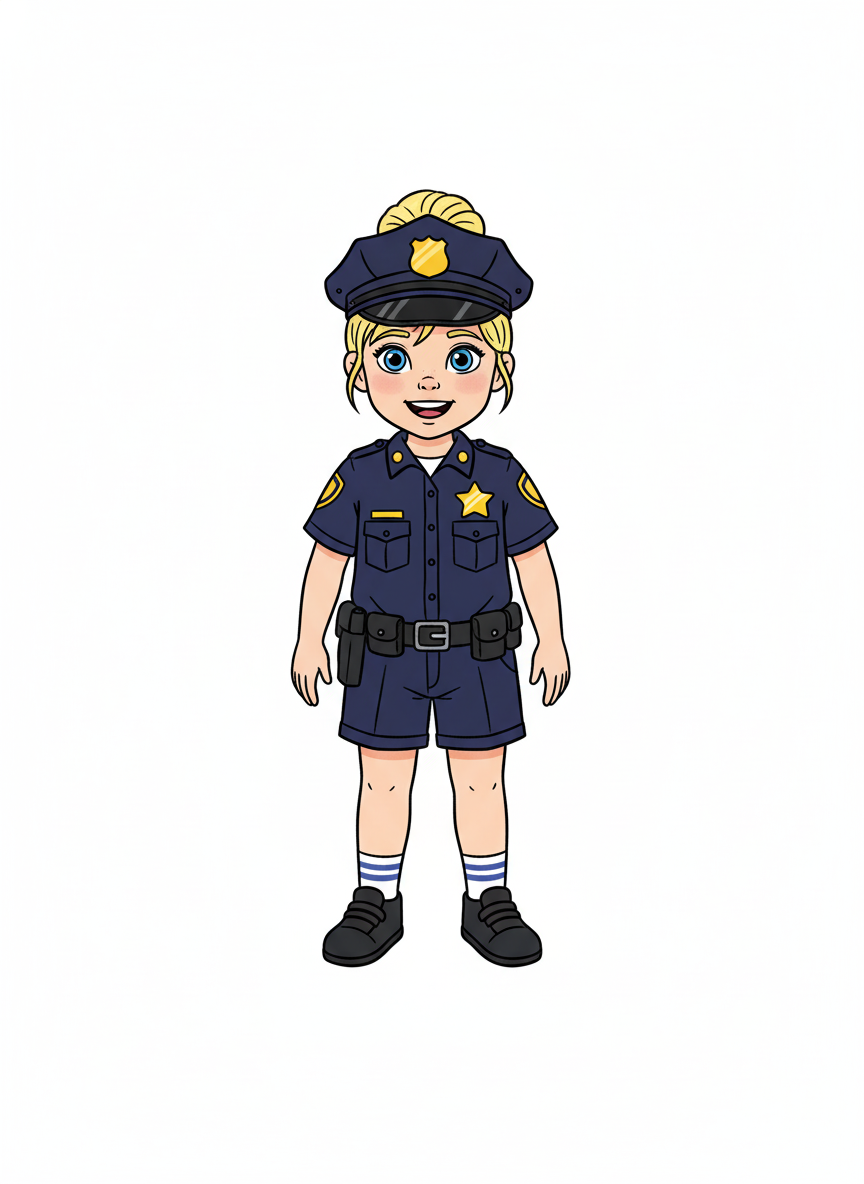 Officer Ashley - Classic Coloring Book
