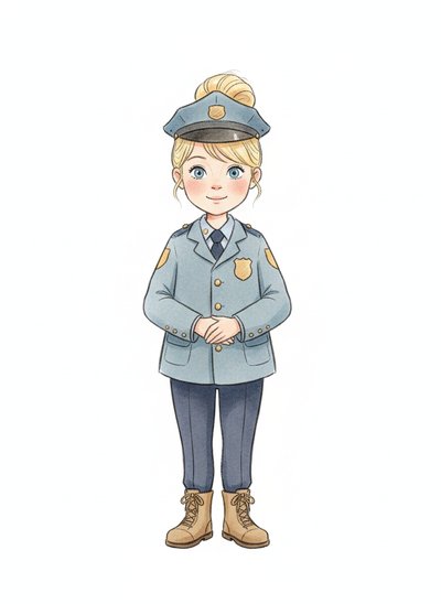 Ashley the Little Officer 🚓 - Gentle Pencil