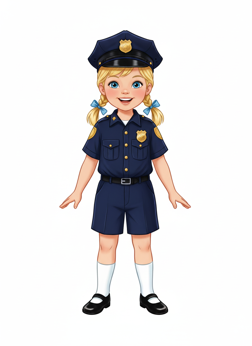 Officer Ashley - Vintage Storybook