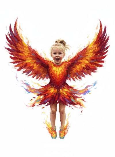 My Girl the Phoenix 🌟 - Impressionist Painting