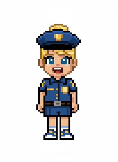 Ashley the Little Officer 🚓 - Pixel Art