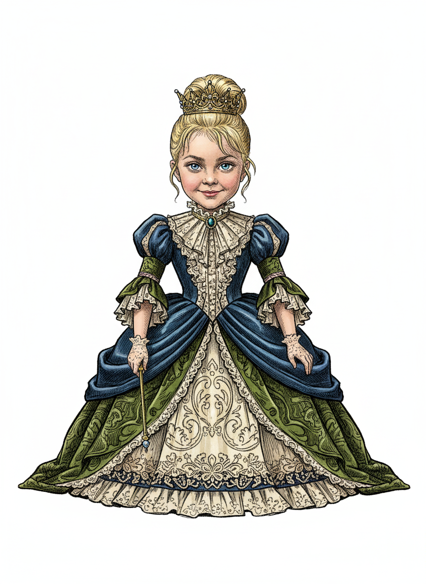 Princess Ashlynn - Victorian Illustration