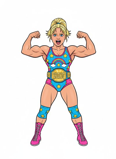 Ashley the Little Wrestler 🌟 - Classic Coloring Book