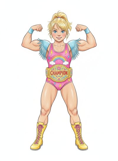 Ashley the Little Wrestler 🌟 - Gentle Pencil