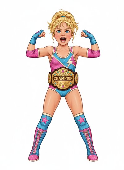Ashley the Little Wrestler 🌟 - Vintage Storybook
