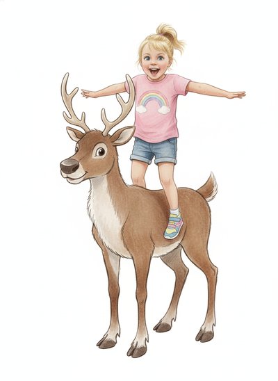 Ashley's Reindeer Adventure 🦌 - Gentle Pencil