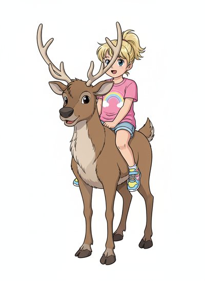 Ashley's Reindeer Adventure 🦌 - Classic Anime