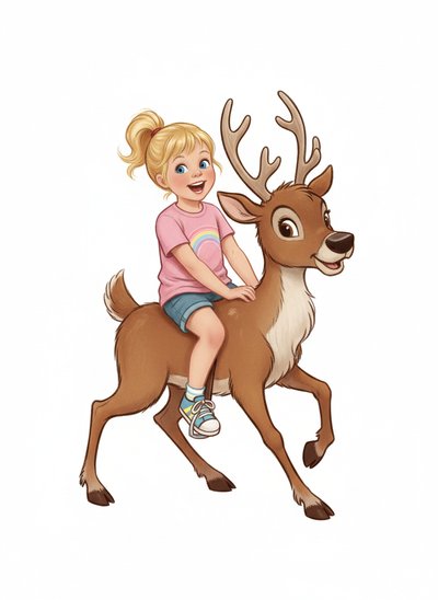 Ashley's Reindeer Adventure 🦌 - Vintage Storybook