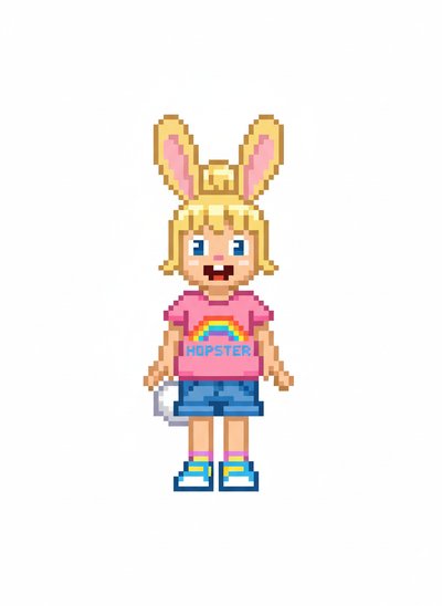 Ashley's Bunny Adventures 🐰 - Pixel Art