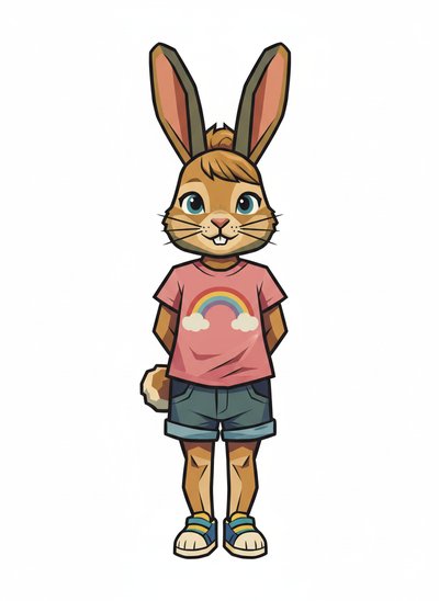 Ashley's Bunny Adventures 🐰 - Cubist Painting