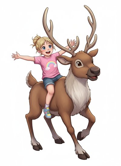 Ashley's Reindeer Adventure 🦌 - Webtoon Anime