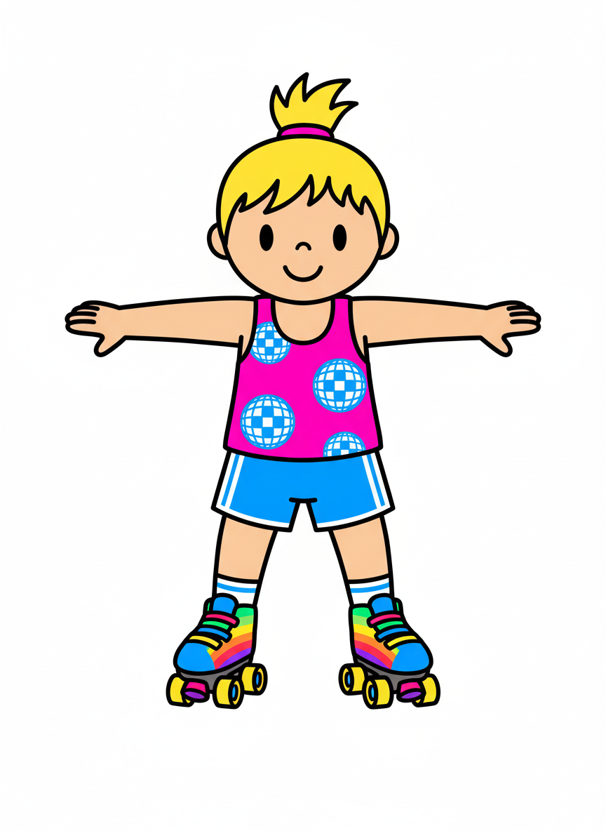 Ashley the Disco Skater - Preschool Simple