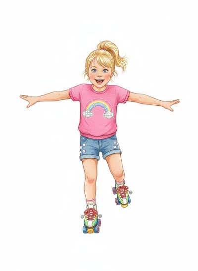 Ashley's Roller Disco Adventure 🎶 - Gentle Pencil