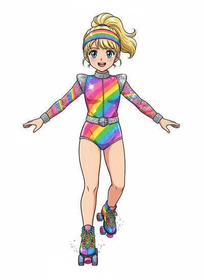 Ashley's Roller Disco Adventure 🎶 - Classic Anime